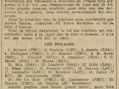 Championnat de France du 25 km 1914 à Paris