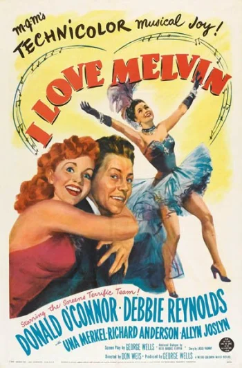Donald O’Connor en patins à roulettes dans I love Melvin