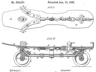Le brevet de patin à mâchoires de George F. Johnson (USA)