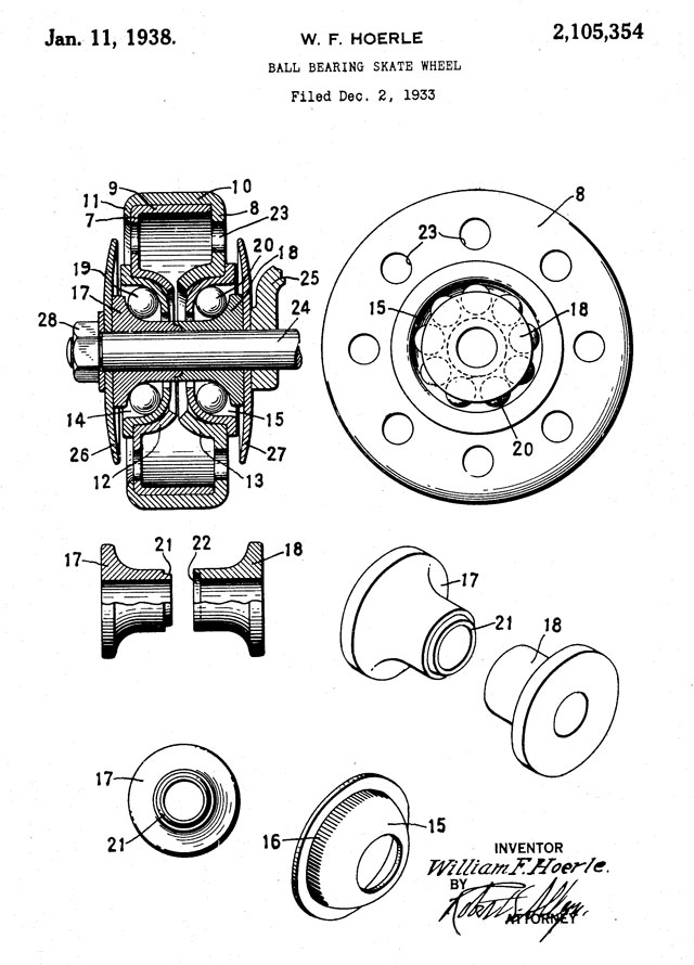 La roue à roulement à billes intégré de William Hoerle (Etats-Unis)