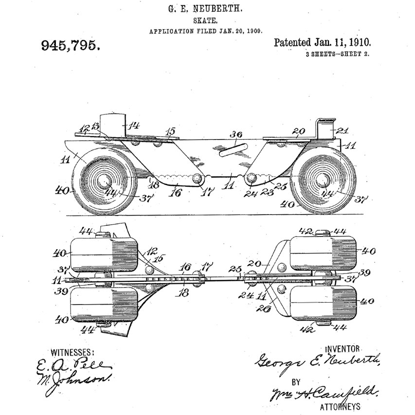 Un patin réglable par G.E. Neuberth (Etats-Unis)
