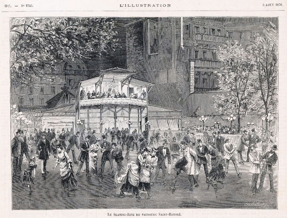 Vue intérieure du skating-rink du Faubourg Saint-Honoré