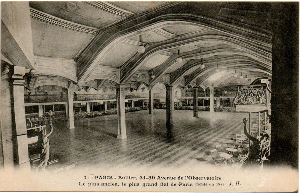 Vue de la salle des Bals Bullier en 1900