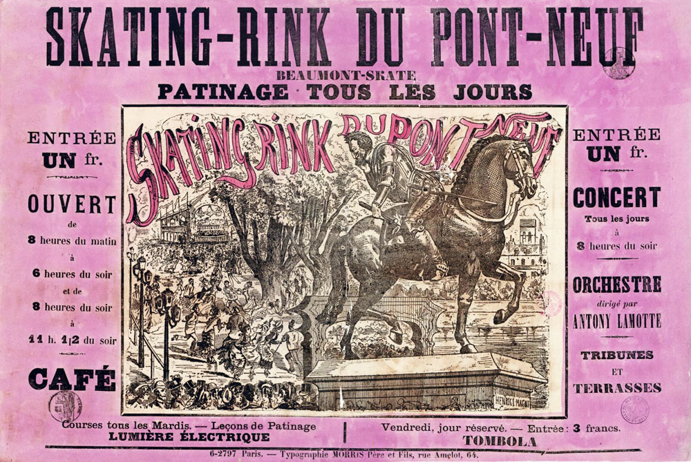 L'Affiche du Skating-Rink du Pont-Neuf ou Beaumont-Skate (1876)