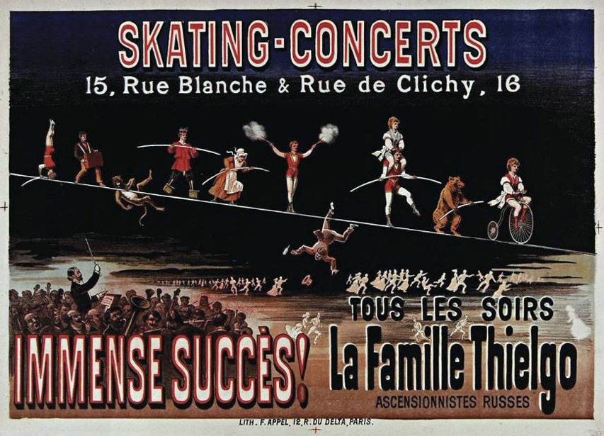 Le Skating Concert de la Rue Blanche - Source : BNF