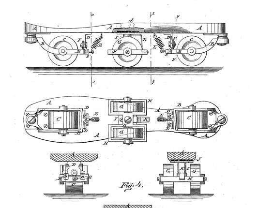 Le brevet de patin de James Forsyth (Etats-Unis)