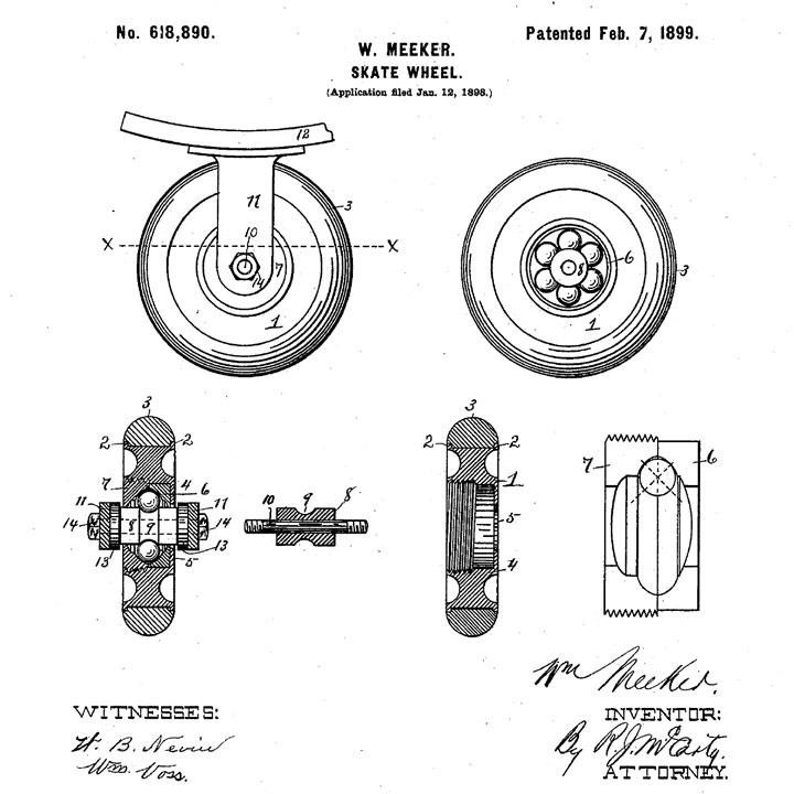 Le brevet de roue avec roulement de William Meeker (1899)