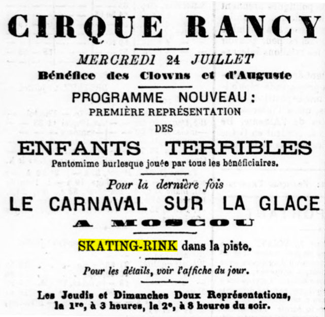 Le skating rink du cirque Rancy à Amiens (80)