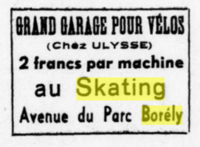 Grand Garage pour Vélos Chez Ulysse au Skating du Parc Borély