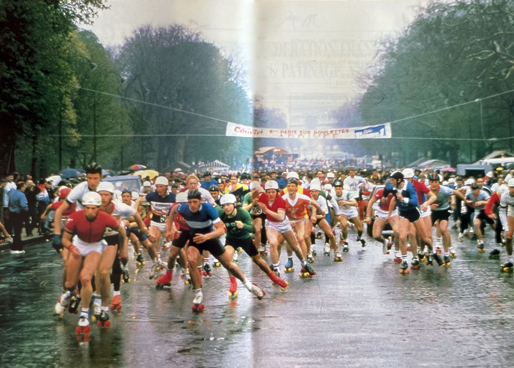Départ de la course de Paris sur Roulettes 1986