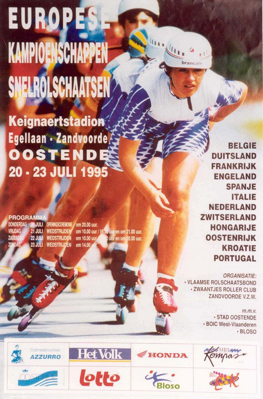 Championnats d’Europe jeunes roller course 1995 (Belgique)