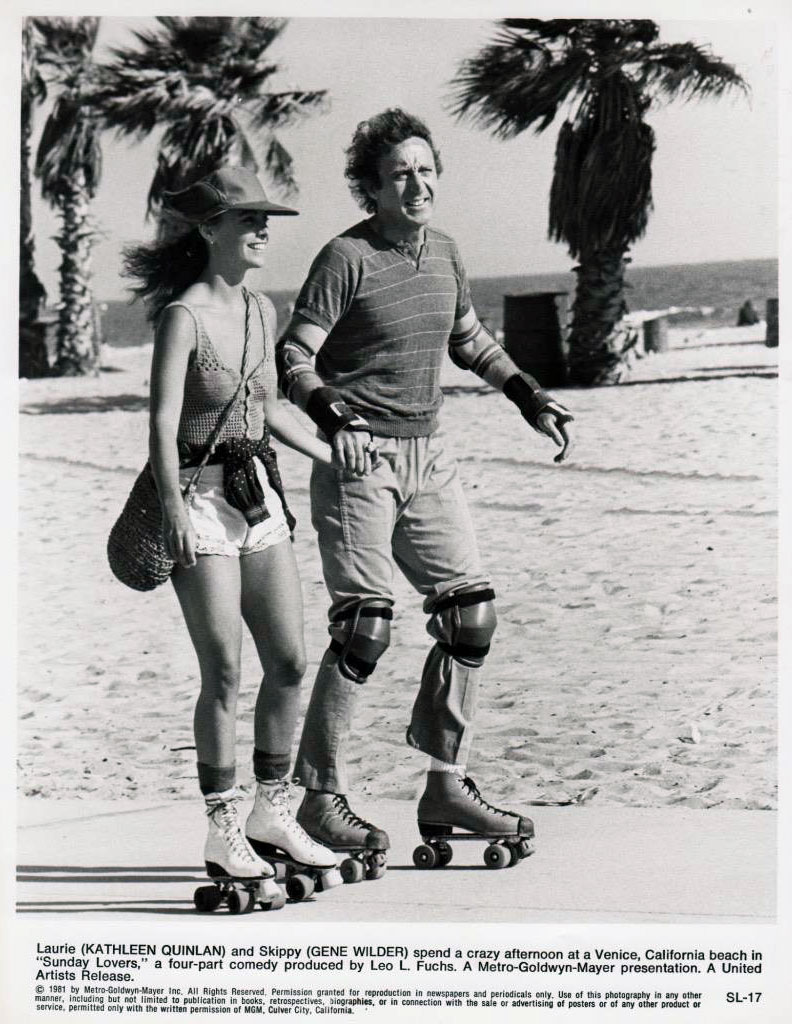 Scène de patinage à roulettes dans Sunday Lovers (1980) avec Kathleen Quinlan et Gene Wilder