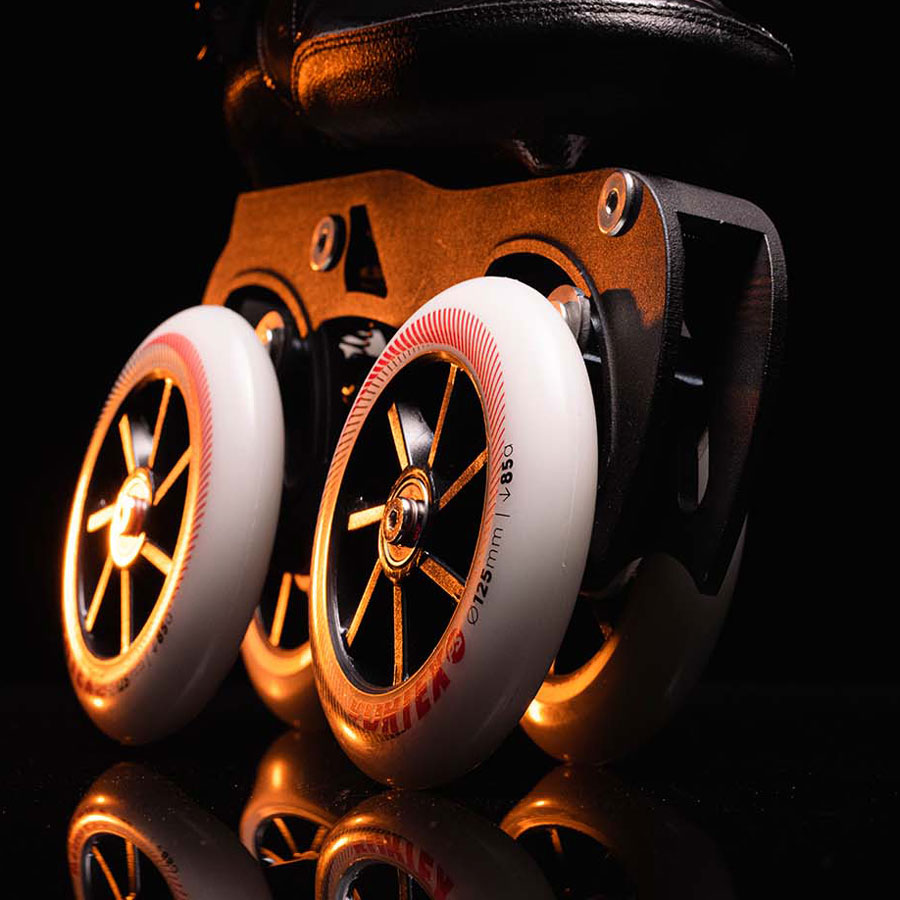 Le châssis OTM Skates en inclinaison latérale