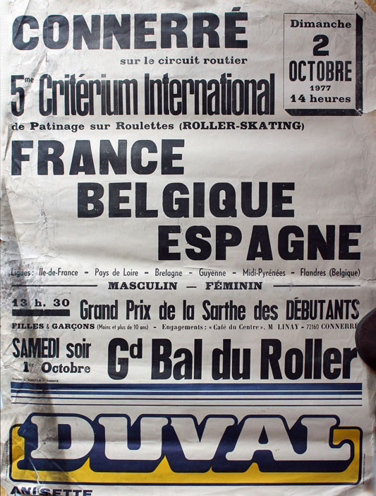 Criterium international de roller skating de Connerré 1977 (France)