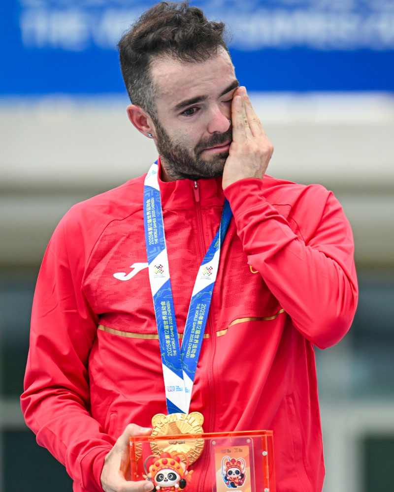 Paxti Peula Cabello, médaille d'or de la course à points