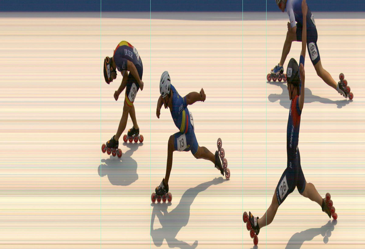Photo finish de la finale A des tours hommes aux World Games 2025