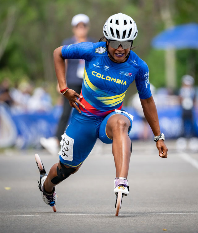 Geiny Pajaro remporte le 100 m senior dame au championnat du monde roller course 2025