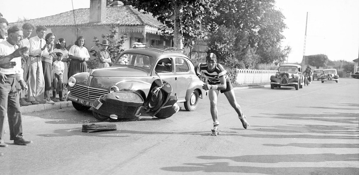 24 septembre 1950 championnats de France de patinage à roulettes sur route se déroulaient à Gujan-Mestras sous le patronage de Sud Ouest et Athlète