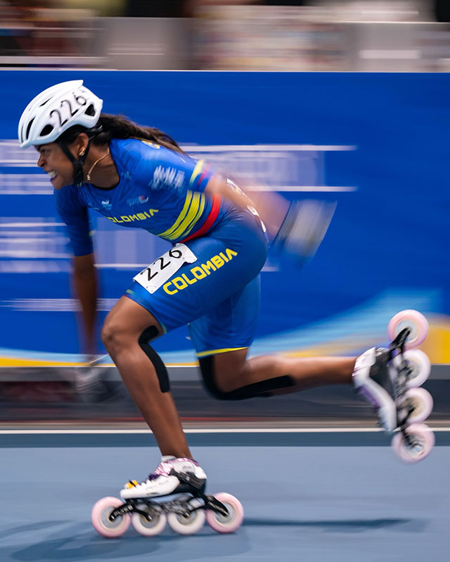 Geiny Pajaro, 2e du 200 m au championnat du monde roller course 2025