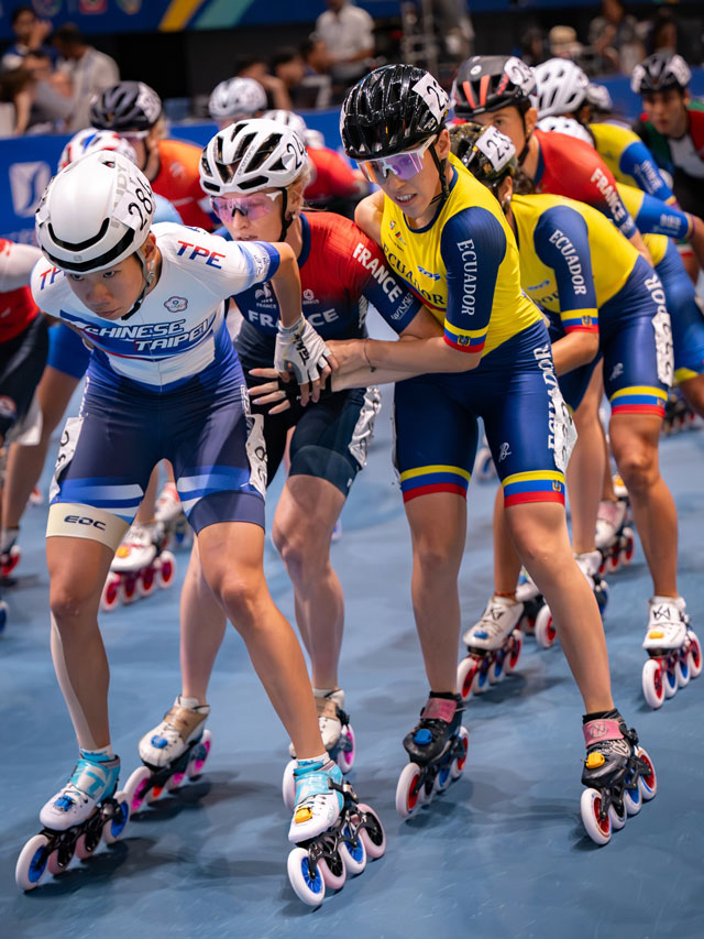 10 km à éliminations piste junior femme au championnat du monde roller course 2025