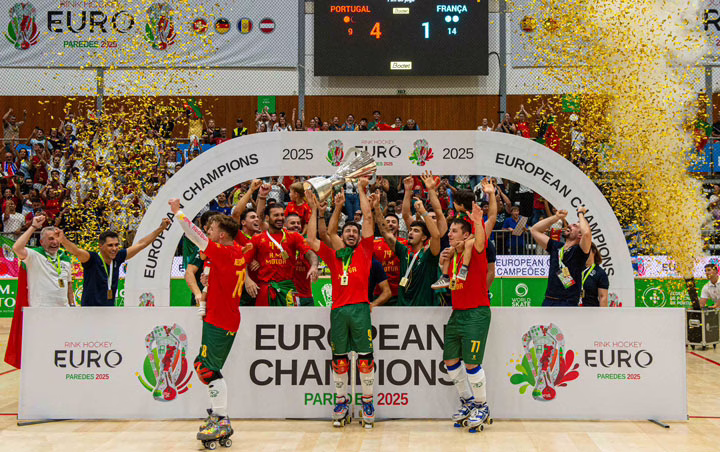 Le Portugal champion d&rsquo;Europe de rink hockey 2025