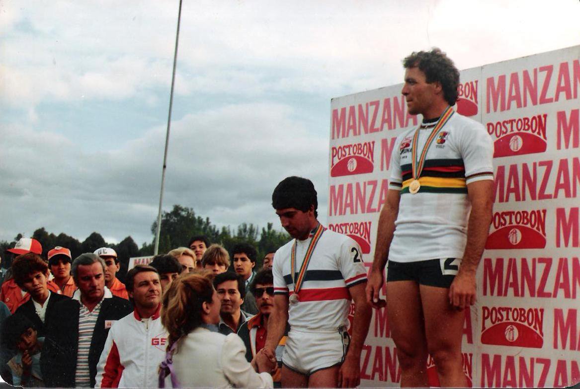 Podium au championnat du monde de patinage de vitesse 1984