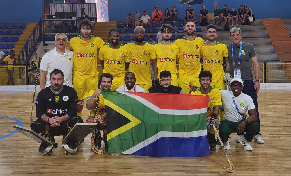 L'équipe de rink hockey d'Afrique du Sud