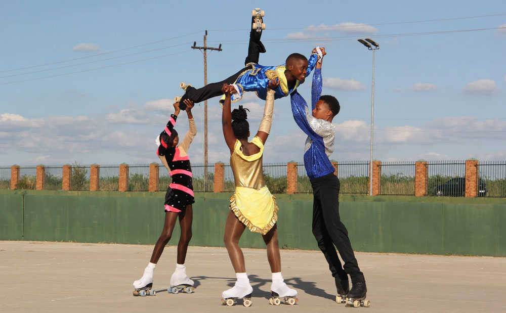 De jeunes patineurs artistique d'Afrique du Sud