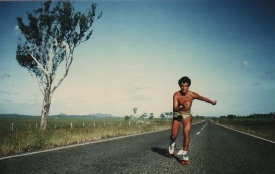 Nordine Saïdou sur les routes australiennes en 1988