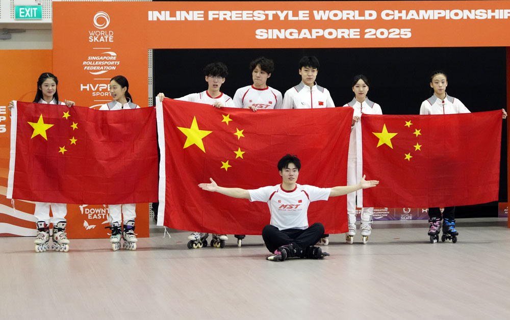 Les patineuses et patineurs chinois ont survolé le championnat du monde inline freestyle slalom battle 2025