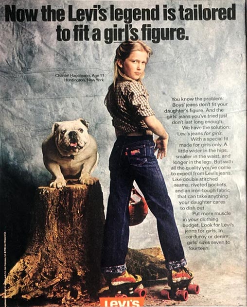 Publicité pour un jean enfant de Levi's (1980s)