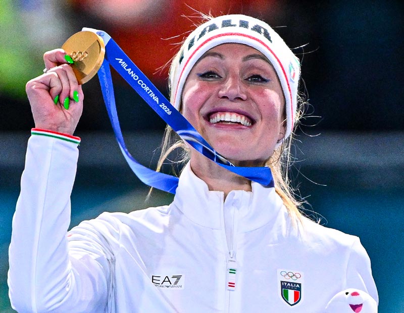 Francesca Lollobrigida, médaillée d'or aux Jeux Olympiques de Milan Cortina 2026