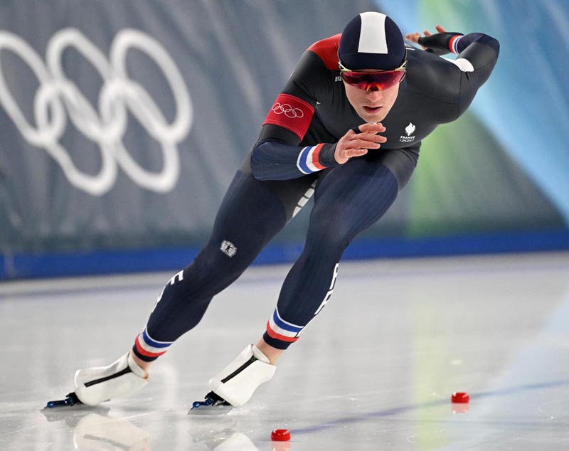 Valentin Thiébault sur 1500 m longue piste aux Jeux Olympiques de Milan-Cortina 2026