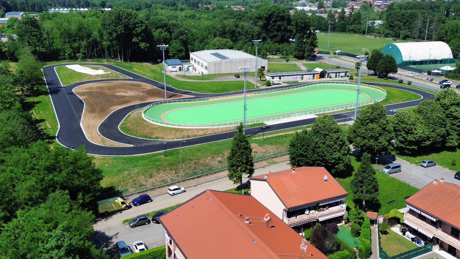 Plan aérien de la piste des championnats d'Europe roller course 2026