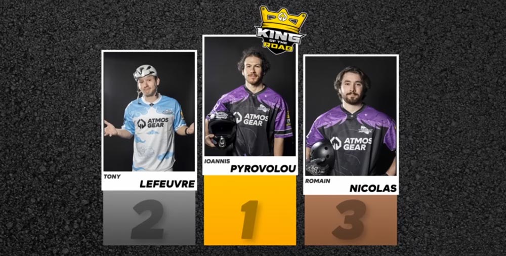 Le podium de la première Atmos Skate league 2026