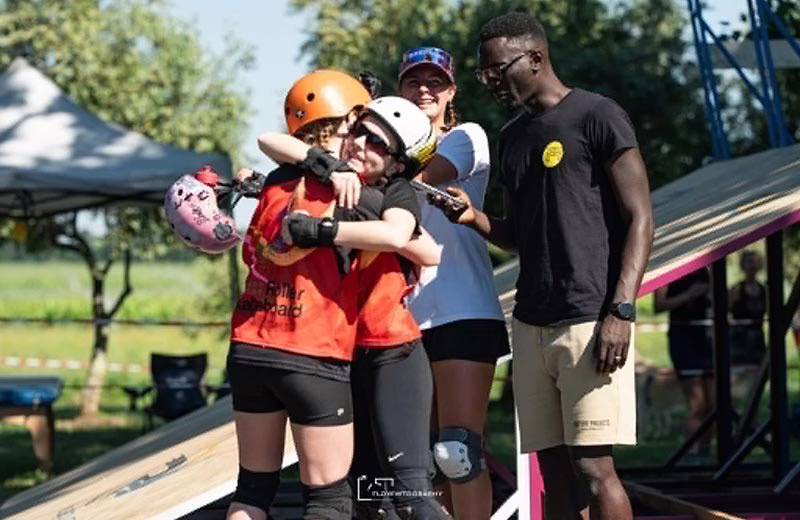 Célébration de victoire pour l'équipe rouge
