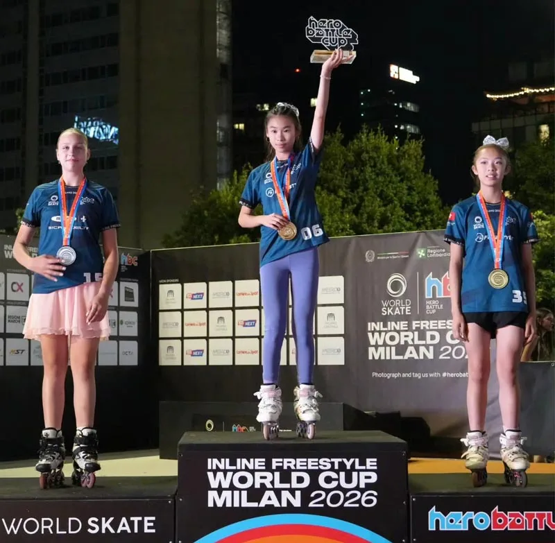 Podium des pros femmes à la Hero Battle Cup 2026