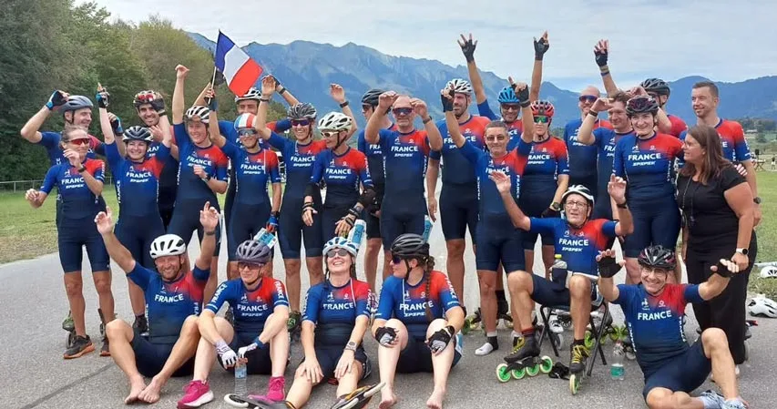 L'équipe de France masters de marathon roller 2026