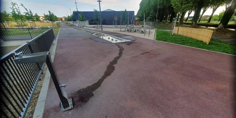 Le seul point d'eau que nous avons trouvé sur le parcours à Eschau