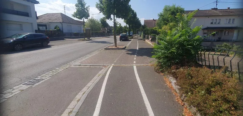 Il s'agit de trouver un itinéraire bis pour retrouver la voie verte Strasbourg Colmar quelques kilomètres plus loin