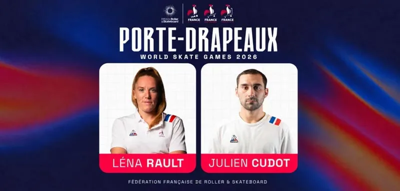Léna Rault et Julien Cudot : porte-drapeaux tricolores