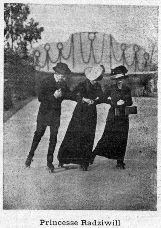 La princesse Radziwill à l'Imperial Roller Skating Club