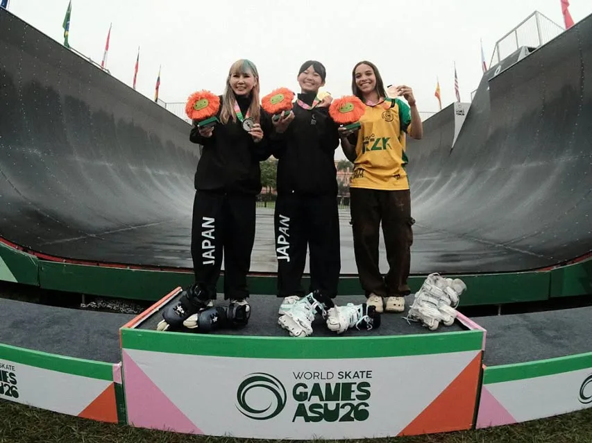Podium roller rampe / vert' femmes aux World Skate Games 2026