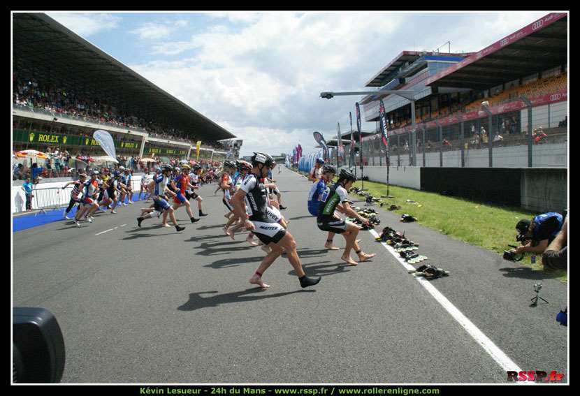 Départ des 24 Heures du mans roller 2012