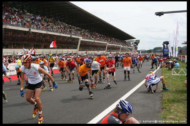 Départ des 24 heures du Mans roller 2007