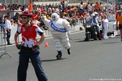 Bibendum - mascotte des 24 heures du Mans roller 2007