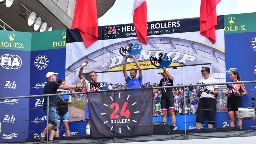 Karine Malle Urvoy sur le podium des 24H du Mans Roller 2018