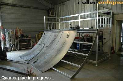 A quarter pipe nearly finished..