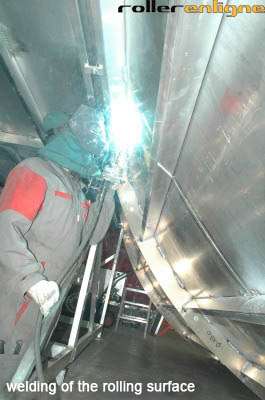 Welding of the rolling surface