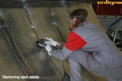 Removing spot welds